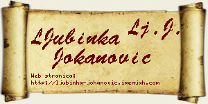 LJubinka Jokanović vizit kartica
